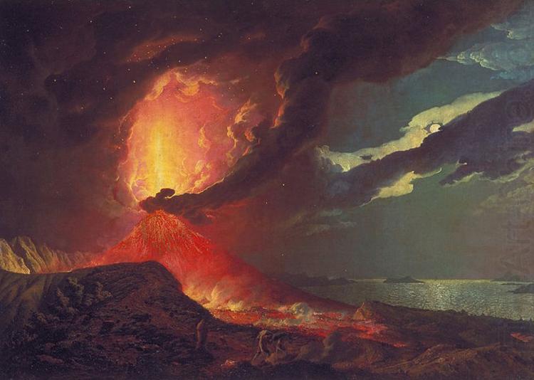 Joseph wright of derby Vesuvius in Eruption, with a View over the Islands in the Bay of Naples china oil painting image